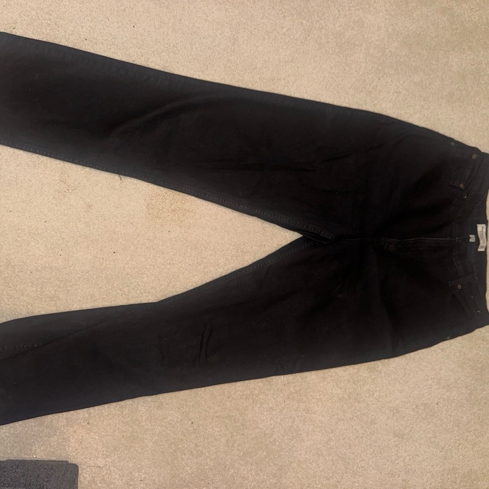 Abercrombie & Fitch Women’s Curve LoveBlack Straight-Leg Jeans, Only Worn Once.